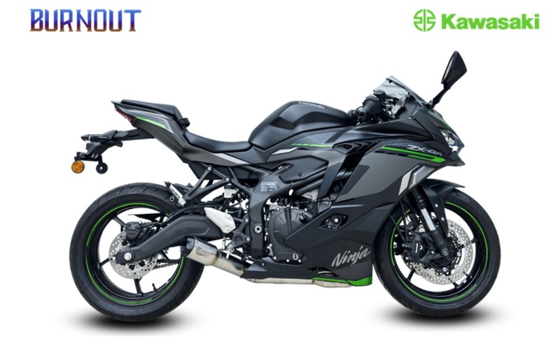 BURNOUTチタンフルエキゾーストマフラー ZX-4R/RR アンダー出し