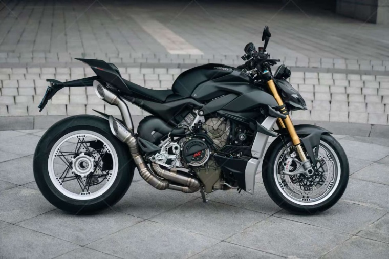 BURNOUTチタンスリップオンマフラー ドゥカティ STREETFIGHTER V4用