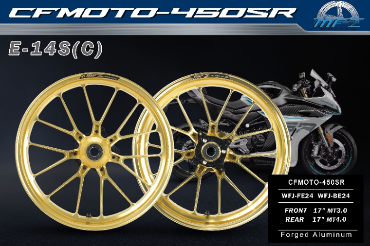 【MFZ Racing】フォージドホイールセット E-14(C)  CFMOTO 450SR