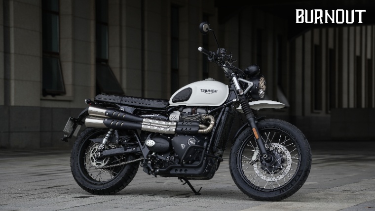 BURNOUTチタンエキゾーストパイプ スクランブラー900